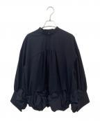 ENFOLDエンフォルド）の古着「WRINKLES BLOUSE」｜ブラック