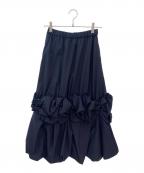 ENFOLDエンフォルド）の古着「Wrinkles Balloon-Skirt」｜ネイビー