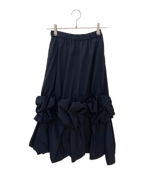 ENFOLD（エンフォルド）ENFOLD (エンフォルド) Wrinkles Balloon-Skirt ネイビー サイズ:36の古着・服飾アイテム