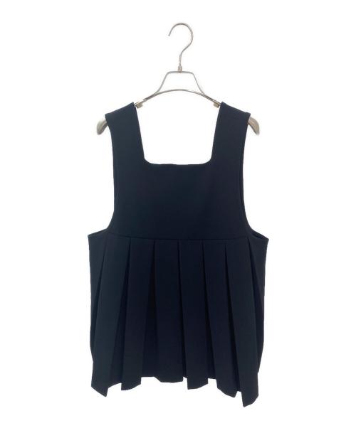 ENFOLD（エンフォルド）ENFOLD (エンフォルド) PLEATS TWO－WAY VEST ブラック サイズ:38の古着・服飾アイテム