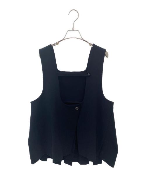 ENFOLD（エンフォルド）ENFOLD (エンフォルド) PLEATS TWO－WAY VEST ブラック サイズ:38の古着・服飾アイテム