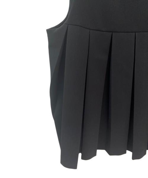 ENFOLD（エンフォルド）ENFOLD (エンフォルド) PLEATS TWO－WAY VEST ブラック サイズ:38の古着・服飾アイテム