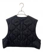 HYKEハイク）の古着「QUILTED CROPPED VEST」｜ブラック
