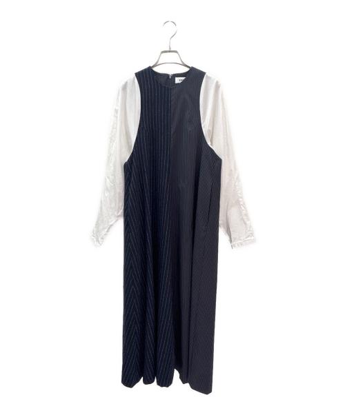ENFOLD（エンフォルド）ENFOLD (エンフォルド) TANKーTOP LAYERED DRESS ネイビー サイズ:38の古着・服飾アイテム