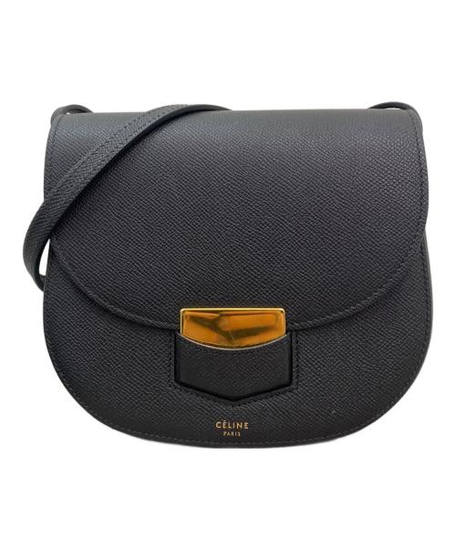 CELINE（セリーヌ）CELINE (セリーヌ) トロッターショルダーバッグ ブラックの古着・服飾アイテム