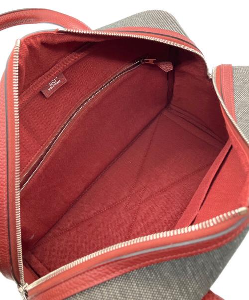 HERMES（エルメス）HERMES (エルメス) ヴィクトリアⅡ 35/ハンドバッグ グレー×レッド サイズ:35の古着・服飾アイテム