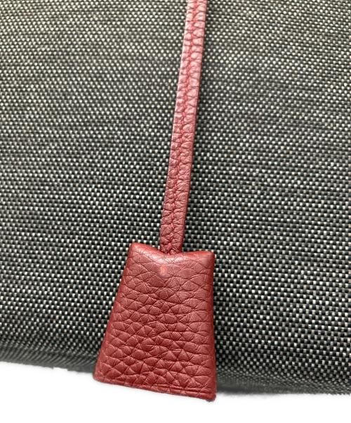 HERMES（エルメス）HERMES (エルメス) ヴィクトリアⅡ 35/ハンドバッグ グレー×レッド サイズ:35の古着・服飾アイテム
