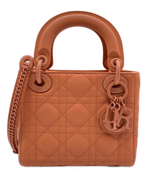 Christian Dior（クリスチャン ディオール）Christian Dior (クリスチャン ディオール) LADY DIOR MINI レディディオール ミニ マットオレンジ サイズ:MINI/ミニの古着・服飾アイテム