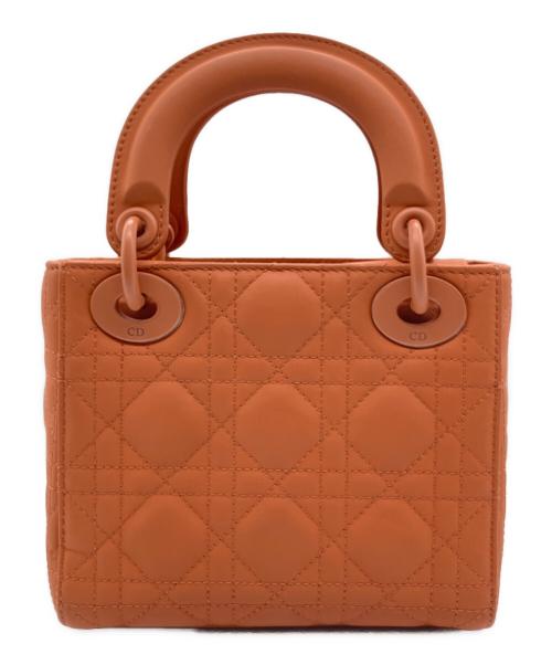 Christian Dior（クリスチャン ディオール）Christian Dior (クリスチャン ディオール) LADY DIOR MINI レディディオール ミニ マットオレンジ サイズ:MINI/ミニの古着・服飾アイテム