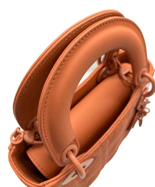 Christian Dior（クリスチャン ディオール）Christian Dior (クリスチャン ディオール) LADY DIOR MINI レディディオール ミニ マットオレンジ サイズ:MINI/ミニの古着・服飾アイテム