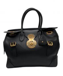 RALPH LAUREN（ラルフローレン）の古着「リッキー レザーハンドバッグ」｜ブラック