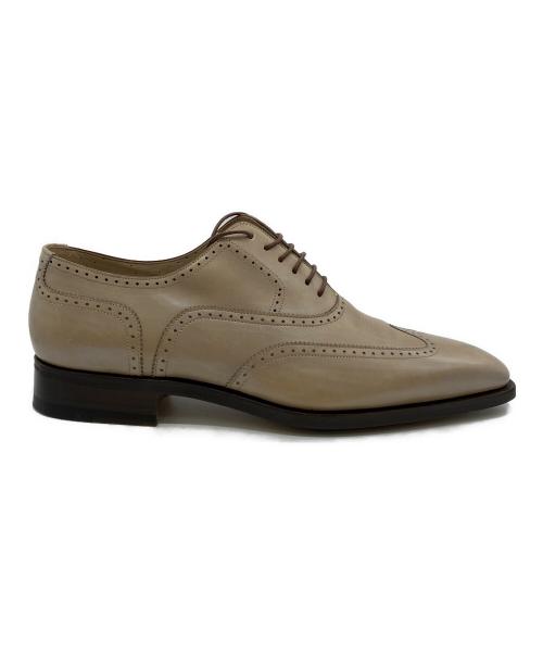 Santoni（サントーニ）Santoni (サントーニ) ウィングチップシューズ ベージュ サイズ:7　1/2の古着・服飾アイテム