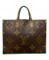 LOUIS VUITTON（ルイ ヴィトン）の古着「オンザゴーGM/ハンドバッグ/トートバッグ/モノグラム・ジャイアント・リバース」｜ブラウン