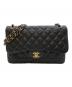 CHANEL（シャネル）の古着「マトラッセ 30 / Wフラップチェーンショルダーバッグ」｜ブラック