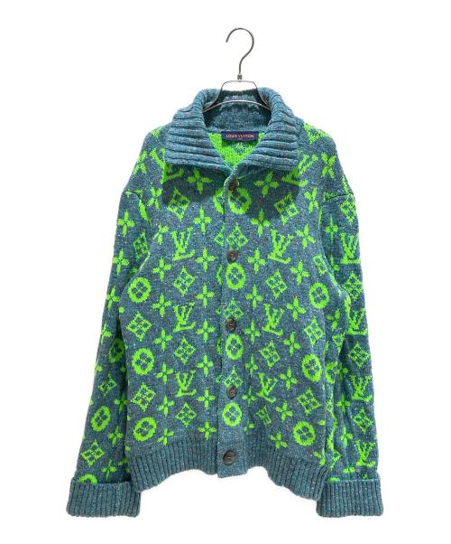 LOUIS VUITTON（ルイ ヴィトン）LOUIS VUITTON (ルイ ヴィトン) モノグラムシグネチャー カーディガン グリーン サイズ:XLの古着・服飾アイテム