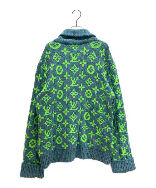 LOUIS VUITTON（ルイ ヴィトン）LOUIS VUITTON (ルイ ヴィトン) モノグラムシグネチャー カーディガン グリーン サイズ:XLの古着・服飾アイテム