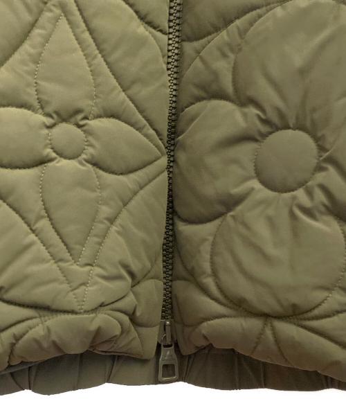 LOUIS VUITTON（ルイ ヴィトン）LOUIS VUITTON (ルイ ヴィトン) 23SS フラワーキルテッド フーディ ジャケット オリーブ サイズ:54の古着・服飾アイテム
