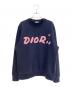 Dior（ディオール）の古着「 BEEロゴ刺繍クルーネックスウェット」｜ネイビー