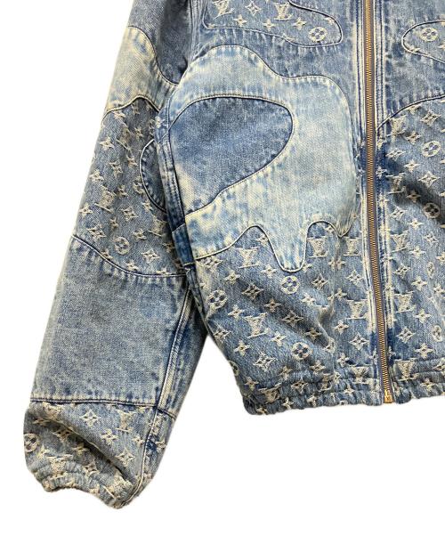 LOUIS VUITTON（ルイ ヴィトン）LOUIS VUITTON (ルイ ヴィトン) × NIGOパッチワークフーデッドジップアップデニムジャケット インディゴ サイズ:50の古着・服飾アイテム