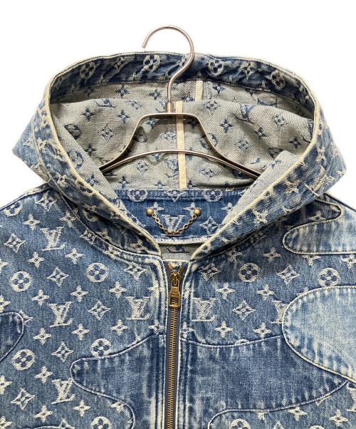 LOUIS VUITTON（ルイ ヴィトン）LOUIS VUITTON (ルイ ヴィトン) × NIGOパッチワークフーデッドジップアップデニムジャケット インディゴ サイズ:50の古着・服飾アイテム