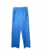 PLEATS PLEASEプリーツプリーズ）の古着「EXPLORE プリーツパンツ」｜ブルー