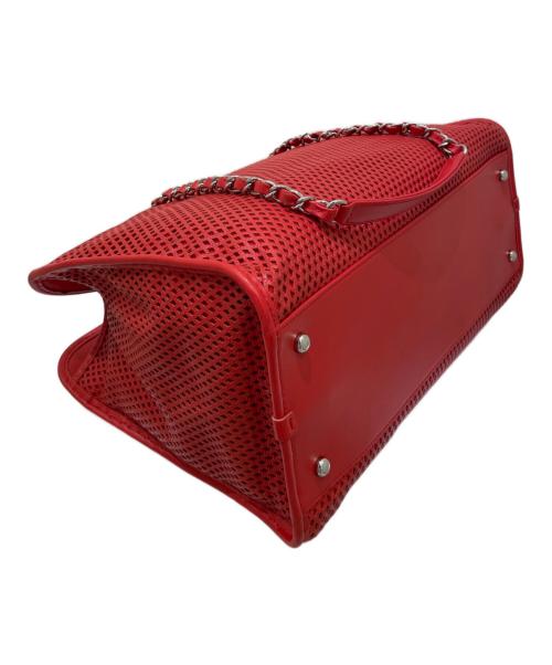 CHANEL（シャネル）CHANEL (シャネル) チェーントートバッグ レッドの古着・服飾アイテム