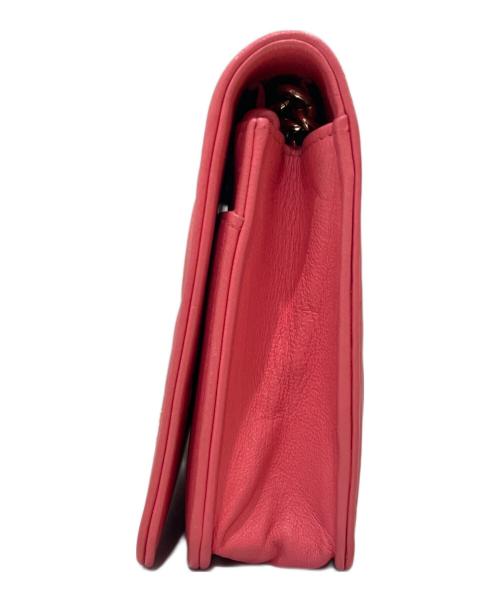 CHANEL（シャネル）CHANEL (シャネル) チェーンウォレット ピンク×ゴールド金具の古着・服飾アイテム