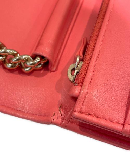 CHANEL（シャネル）CHANEL (シャネル) チェーンウォレット ピンク×ゴールド金具の古着・服飾アイテム