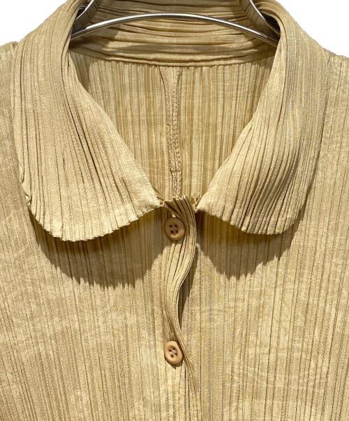 PLEATS PLEASE（プリーツプリーズ）PLEATS PLEASE (プリーツプリーズ) 総柄シャツ ベージュ サイズ:3の古着・服飾アイテム