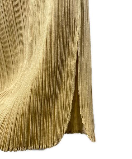 PLEATS PLEASE（プリーツプリーズ）PLEATS PLEASE (プリーツプリーズ) 総柄ロングスカート ベージュ サイズ:2の古着・服飾アイテム