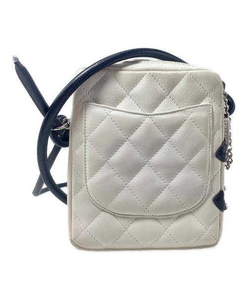 CHANEL（シャネル）CHANEL (シャネル) カンボン/レザーショルダーバッグ ホワイトの古着・服飾アイテム