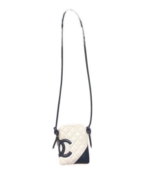 CHANEL（シャネル）CHANEL (シャネル) カンボン/レザーショルダーバッグ ホワイトの古着・服飾アイテム