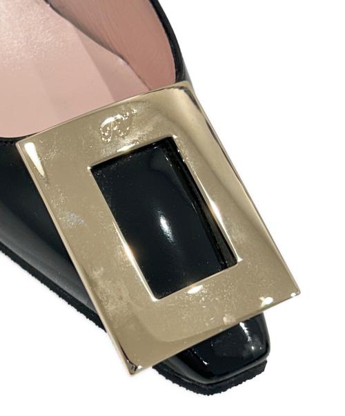 Roger Vivier（ロジェ ヴィヴィエ）Roger Vivier (ロジェ ヴィヴィエ) チャンキーヒールエナメルパンプス ブラック サイズ:35 1/2の古着・服飾アイテム