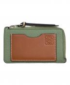 LOEWEロエベ）の古着「COIN CARDHOLDER」｜グリーン×ブラウン