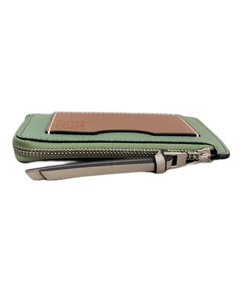 LOEWE（ロエベ）LOEWE (ロエベ) COIN CARDHOLDER グリーン×ブラウンの古着・服飾アイテム