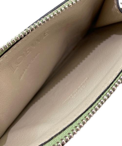 LOEWE（ロエベ）LOEWE (ロエベ) COIN CARDHOLDER グリーン×ブラウンの古着・服飾アイテム