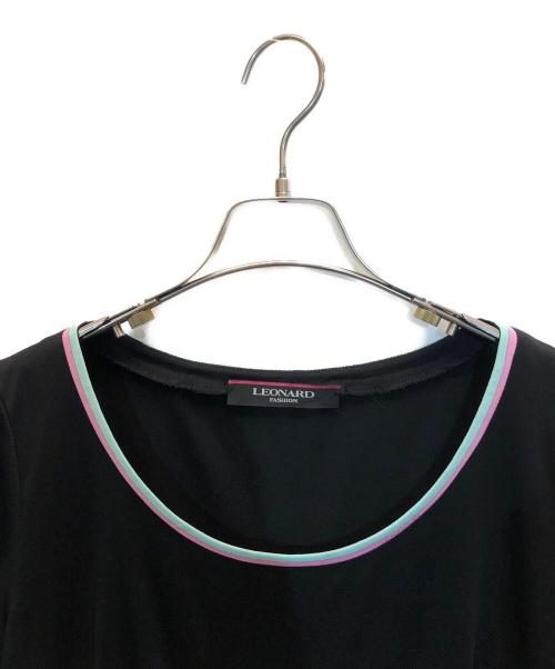 LEONARD（レオナール）LEONARD (レオナール) 花柄ワンピース ブラック サイズ:3の古着・服飾アイテム