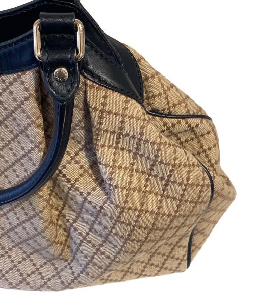 GUCCI（グッチ）GUCCI (グッチ) スーキー/ディアマンテハンドバッグ ベージュの古着・服飾アイテム