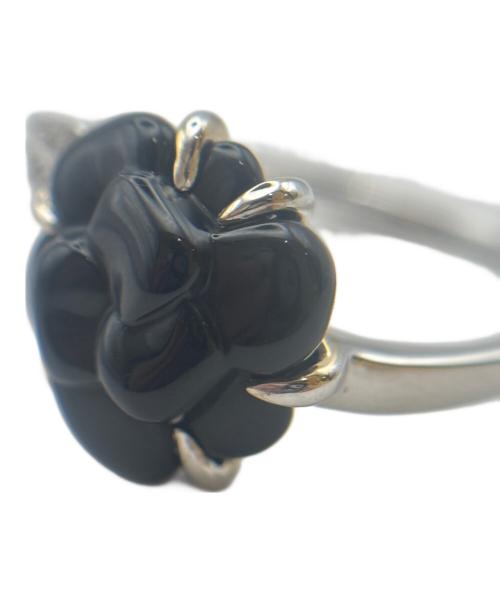 CHANEL（シャネル）CHANEL (シャネル) Camélia Onyx  Diamonds Ring カメリアオニキスリング J2940  サイズ:11号の古着・服飾アイテム