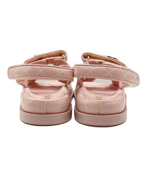 CHANEL（シャネル）CHANEL (シャネル) ココマーク マトラッセ スポーツサンダル ピンク サイズ:37 1/2 未使用品の古着・服飾アイテム
