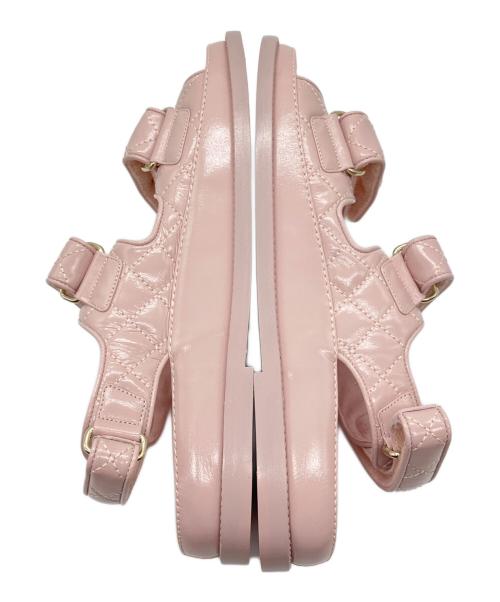 CHANEL（シャネル）CHANEL (シャネル) ココマーク マトラッセ スポーツサンダル ピンク サイズ:37 1/2 未使用品の古着・服飾アイテム