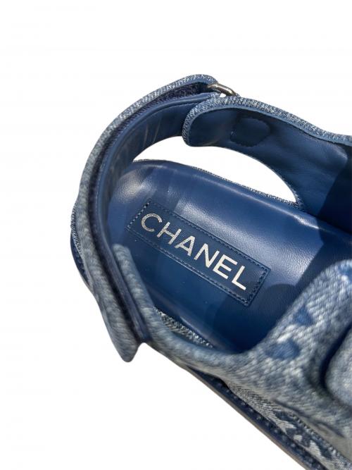 CHANEL（シャネル）CHANEL (シャネル) ココマークデニムサンダル インディゴ サイズ:38の古着・服飾アイテム