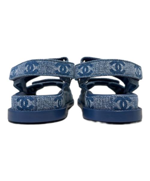 CHANEL（シャネル）CHANEL (シャネル) スポーツサンダル インディゴ サイズ:38 未使用品の古着・服飾アイテム