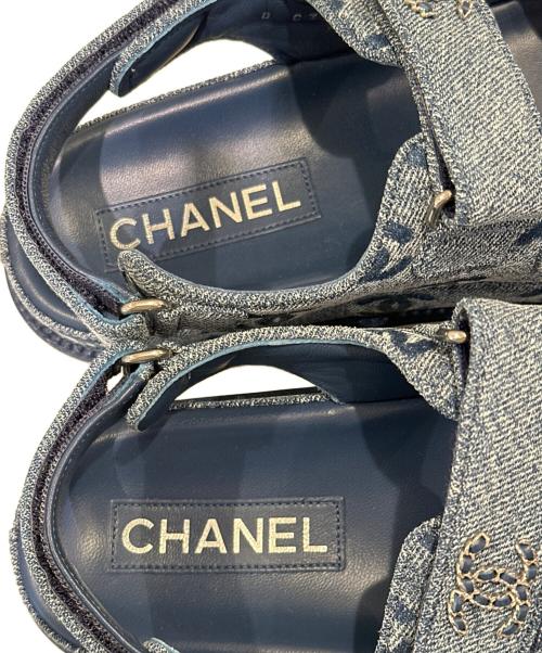 CHANEL（シャネル）CHANEL (シャネル) スポーツサンダル インディゴ サイズ:38 未使用品の古着・服飾アイテム