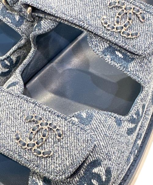 CHANEL（シャネル）CHANEL (シャネル) スポーツサンダル インディゴ サイズ:38 未使用品の古着・服飾アイテム