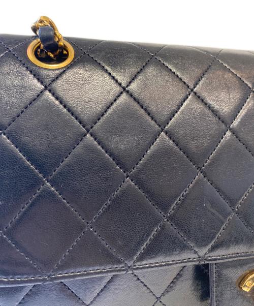 CHANEL（シャネル）CHANEL (シャネル) マトラッセ25 Wフラップチェーンショルダーバッグ ブラック サイズ:25の古着・服飾アイテム