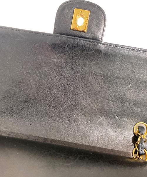 CHANEL（シャネル）CHANEL (シャネル) マトラッセ25 Wフラップチェーンショルダーバッグ ブラック サイズ:25の古着・服飾アイテム