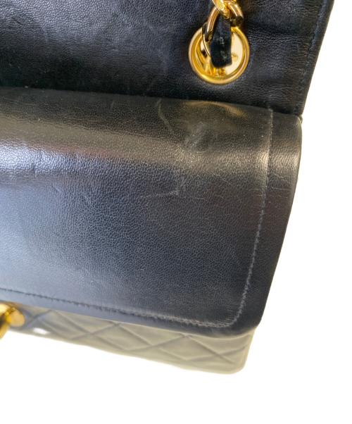 CHANEL（シャネル）CHANEL (シャネル) マトラッセ25 Wフラップチェーンショルダーバッグ ブラック サイズ:25の古着・服飾アイテム