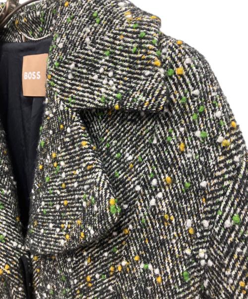 BOSS（ボス）BOSS (ボス) ツイードコート ブラック サイズ:36の古着・服飾アイテム