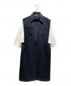 CELINEセリーヌ）の古着「シャツワンピース」｜ブラック